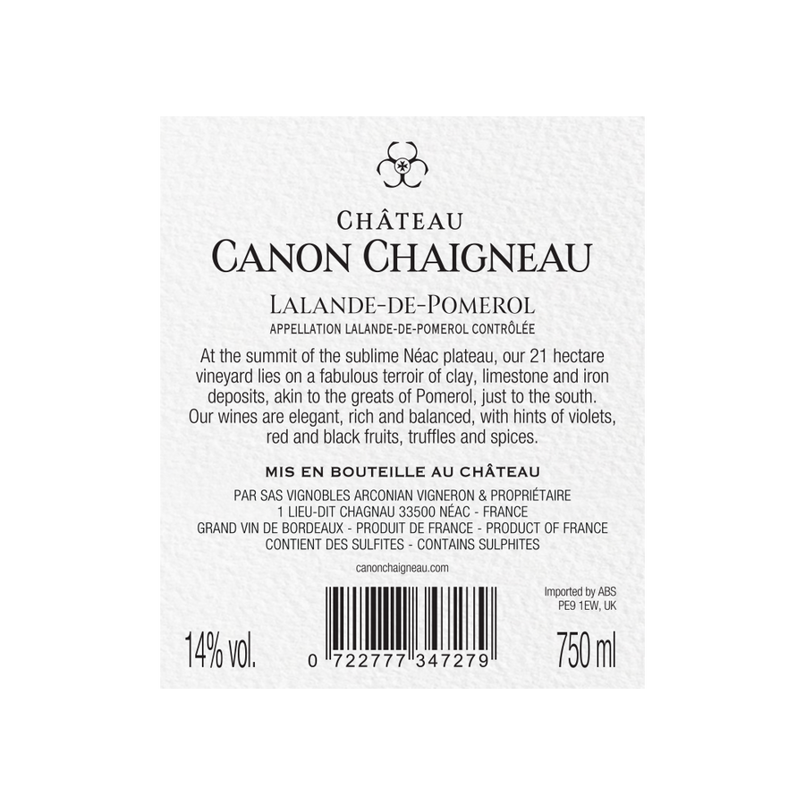 2012 - Grand Vin Château Canon Chaigneau